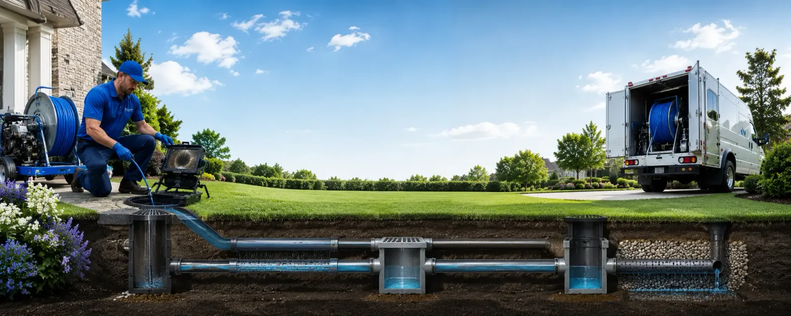 Outdoor drain cleaning information for Carversville, PA